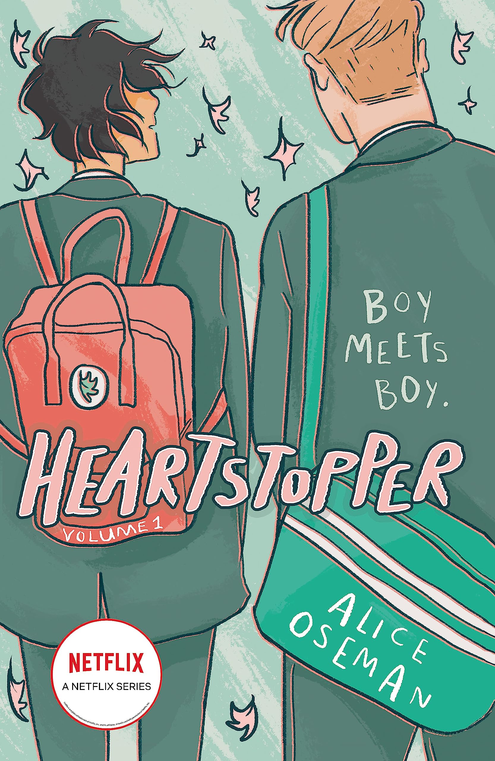 Front cover of the book 'Heartstopper volume 1' by Alice Oseman.