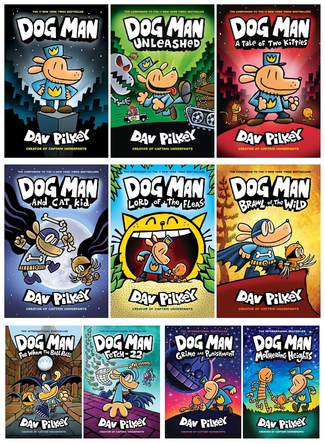 NEW! Dog Man Books Collection (10 Books): Dog Man #1 - Dog Man #10 NYBooksHub