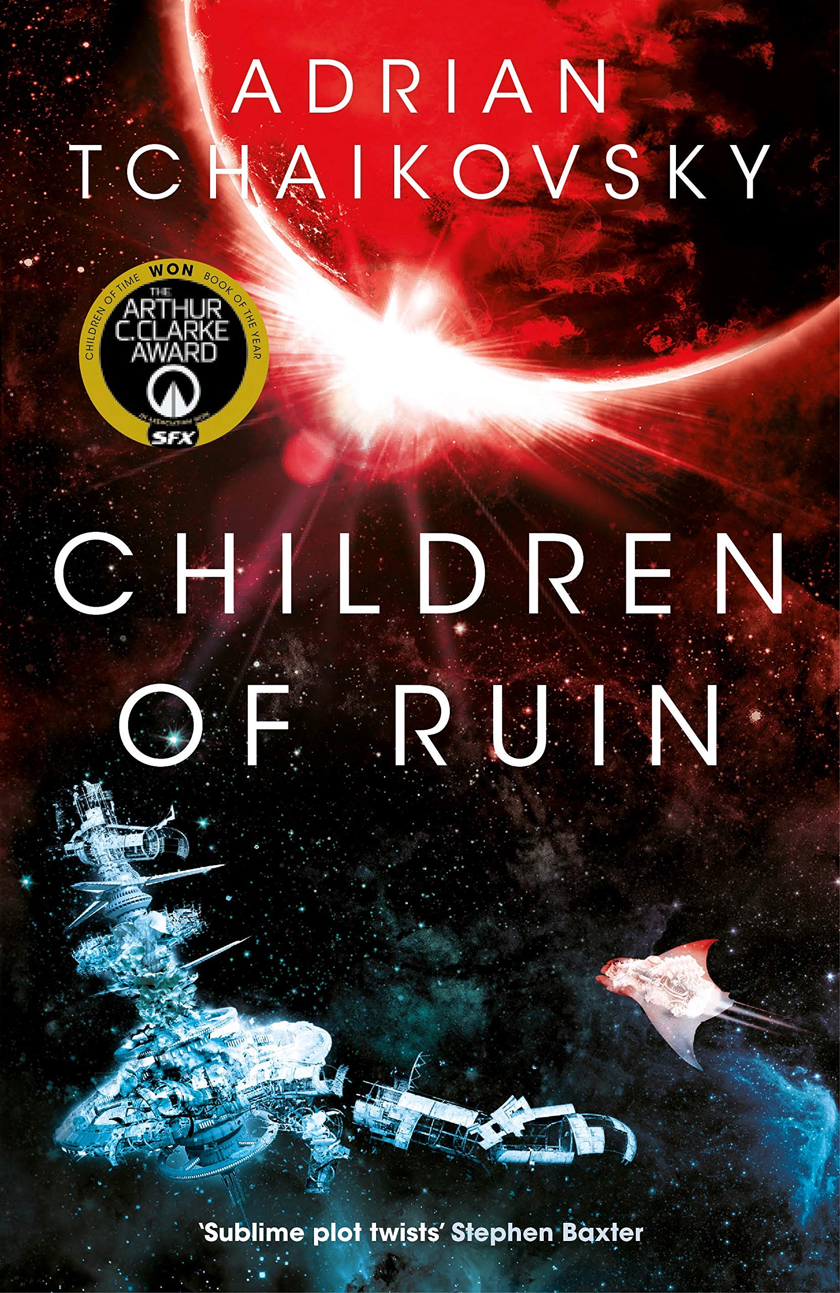 Front cover of the book 'Children of Ruin (The Children of Time Novels)' by Adrian Tchaikovsky.