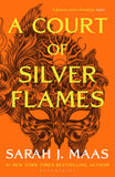 Front cover of the book 'A Court of Silver Flames' by Sarah J. Maas.