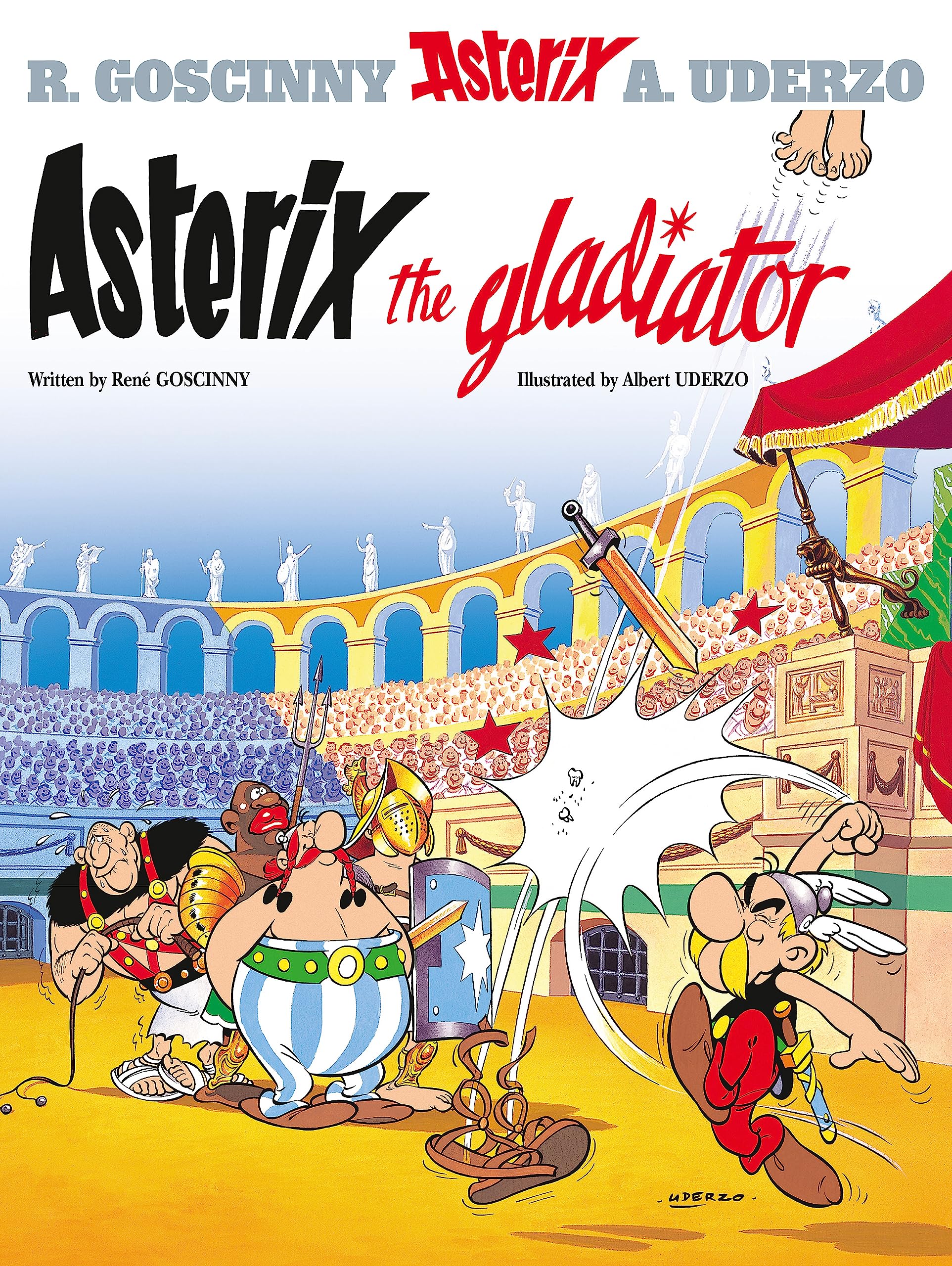 Front cover of the book 'Asterix the Gladiator: Album #4' by Goscinny Rene.