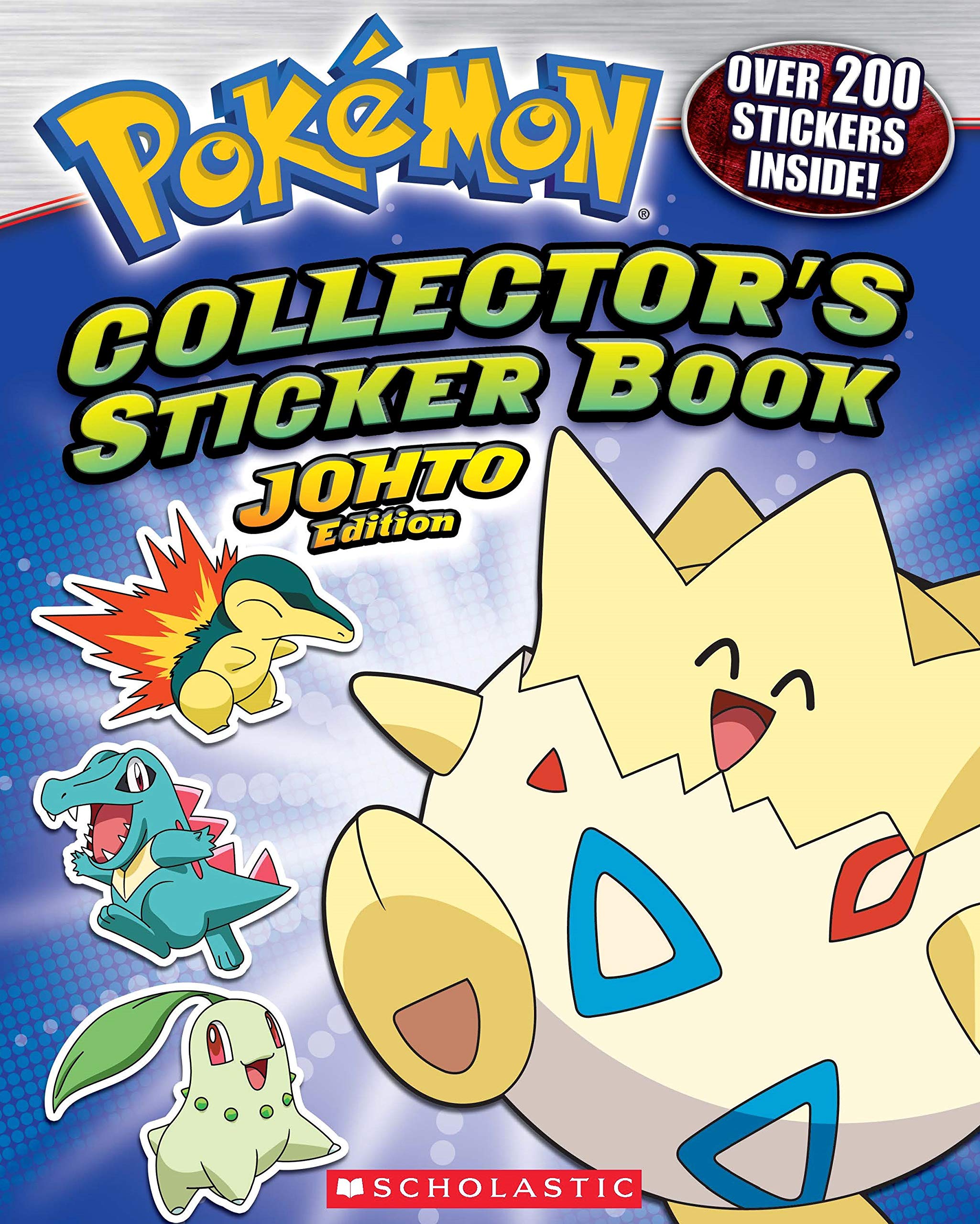 Front cover of the book 'Pokemon: Collector's Sticker Book: Johto Edition' by Scholastic.