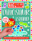 Front cover of the book 'Big Stickers for Little Hands: Dinosaur Island' by Make Believe Ideas.