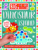 Front cover of the book 'Big Stickers for Little Hands: Dinosaur Island' by Make Believe Ideas.
