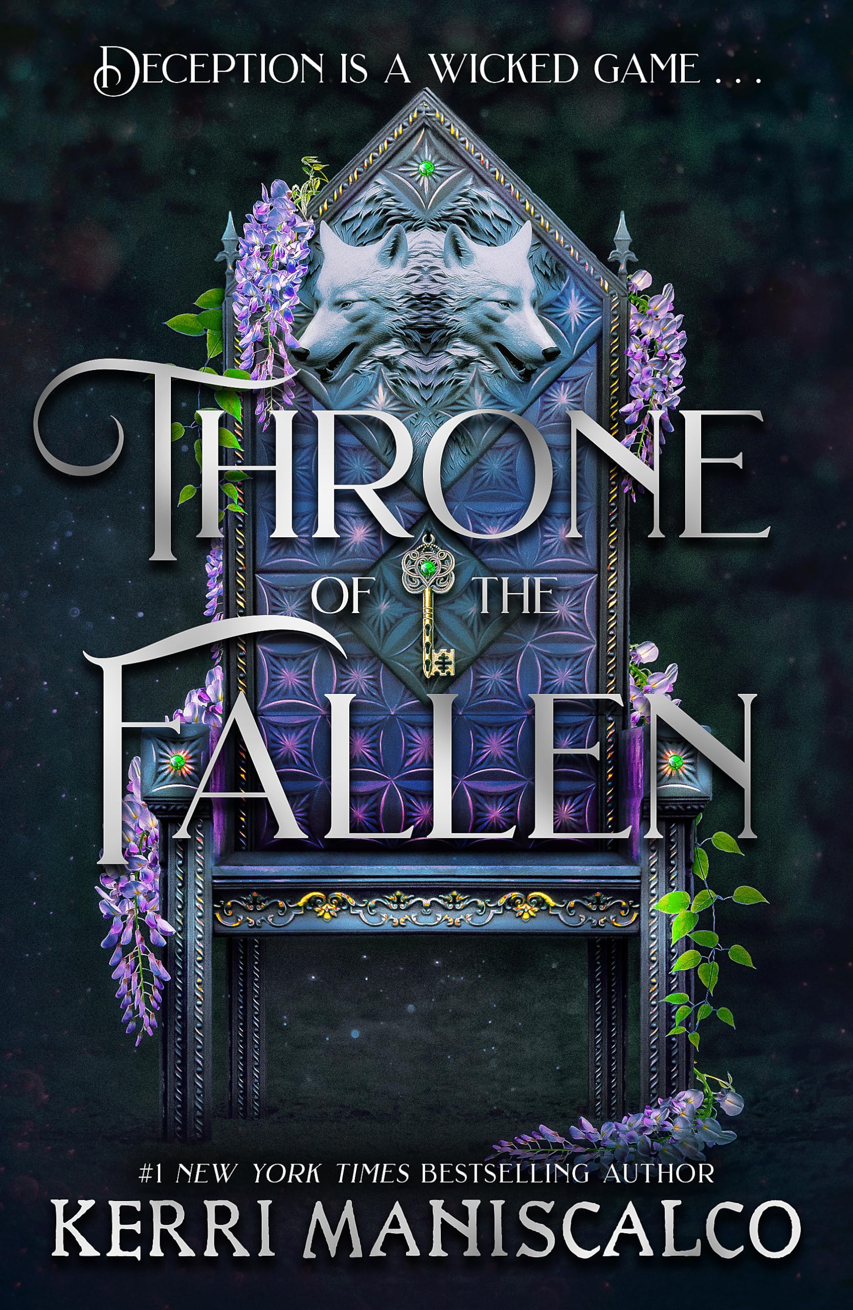 Front cover of the book 'Throne of the fallen' by Kerri Maniscalco.