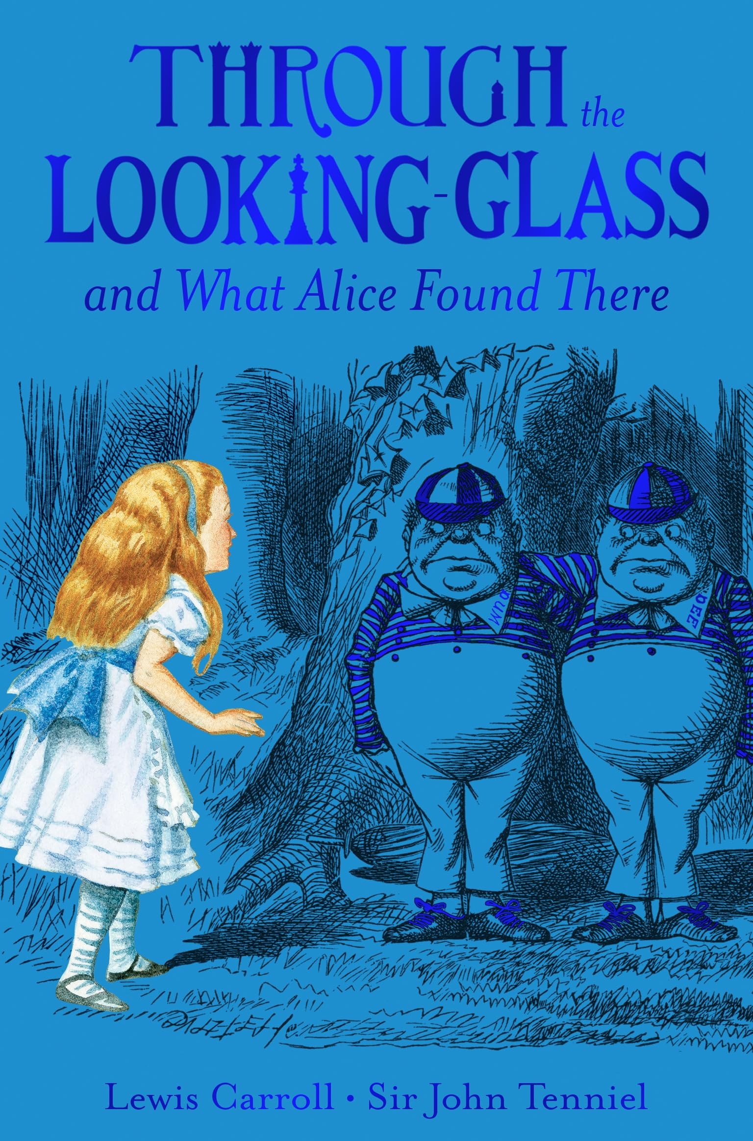 Front cover of the book 'Through the Looking-Glass' by Lewis Carroll, Sir John Tenniel.