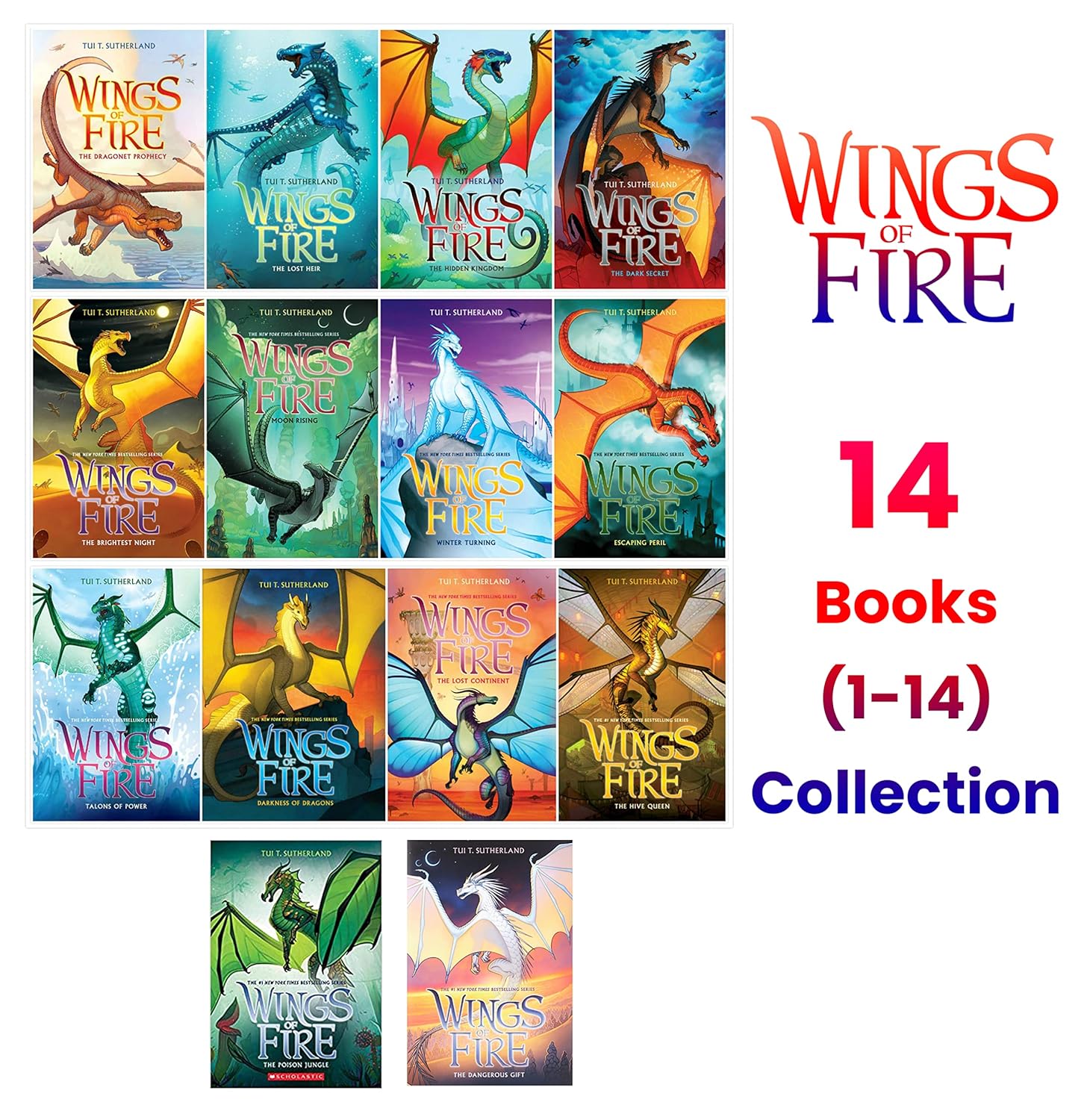 Wings of Fire 14 Books Set (Books 1-14) Exclusive Collection NYBooksHub