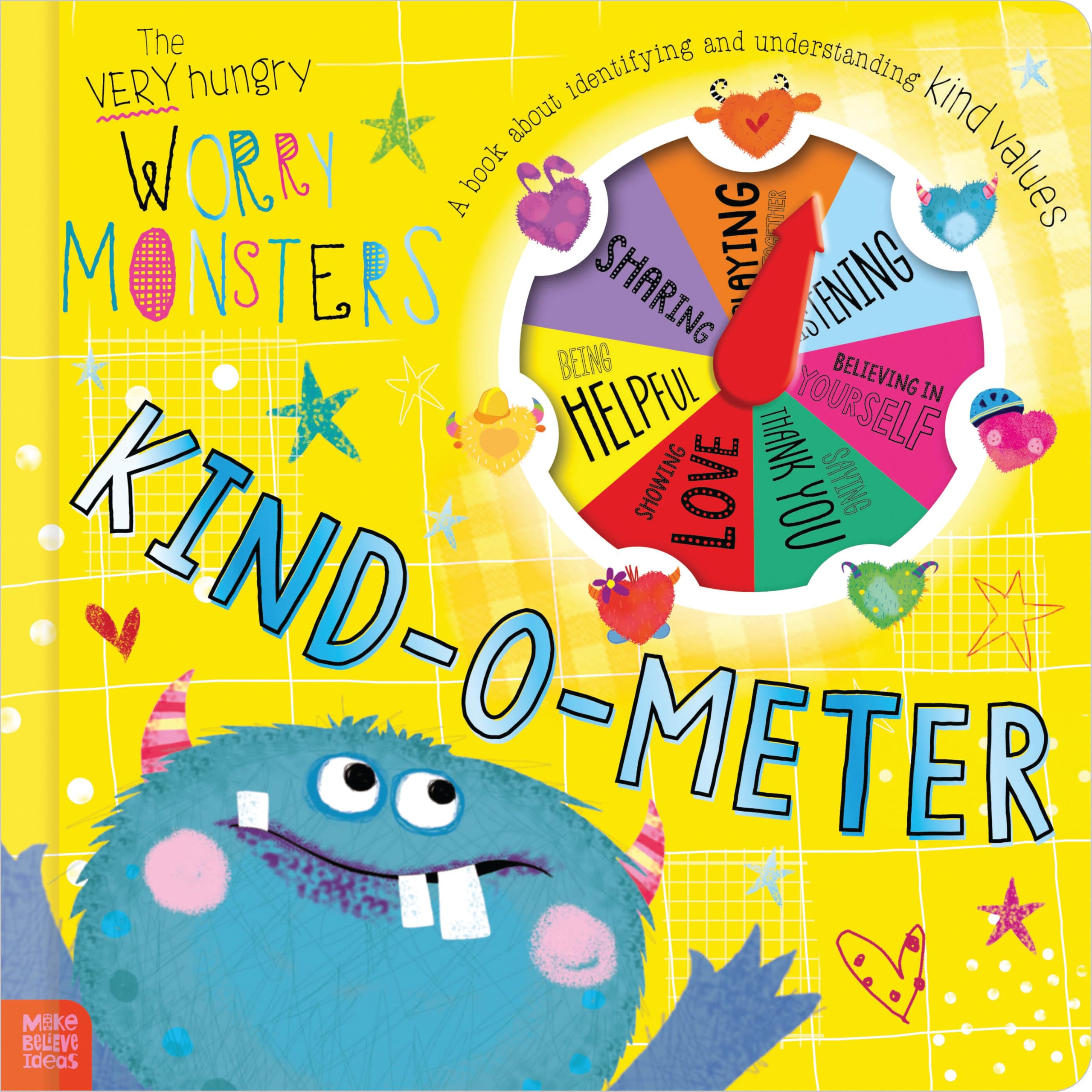 Front cover of the book 'The Very Hungry Worry Monsters Kind-o-meter' by Alexandra Robinson.