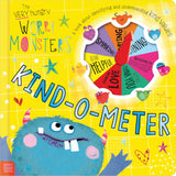 Front cover of the book 'The Very Hungry Worry Monsters Kind-o-meter' by Alexandra Robinson.