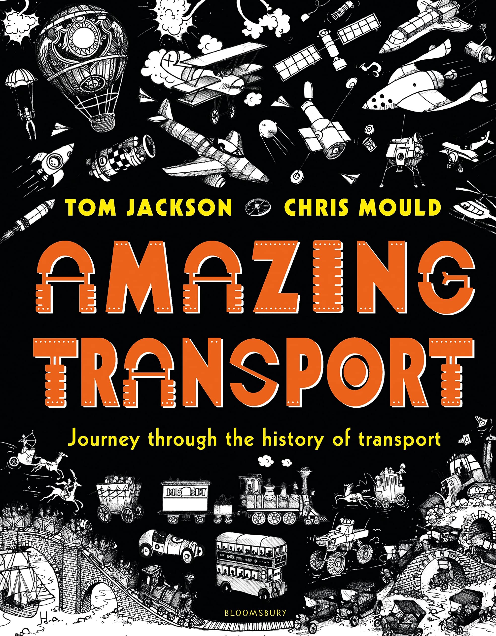 Front cover of the book 'Amazeing Science: Transport' by Tom Jackson, Chris Mould.