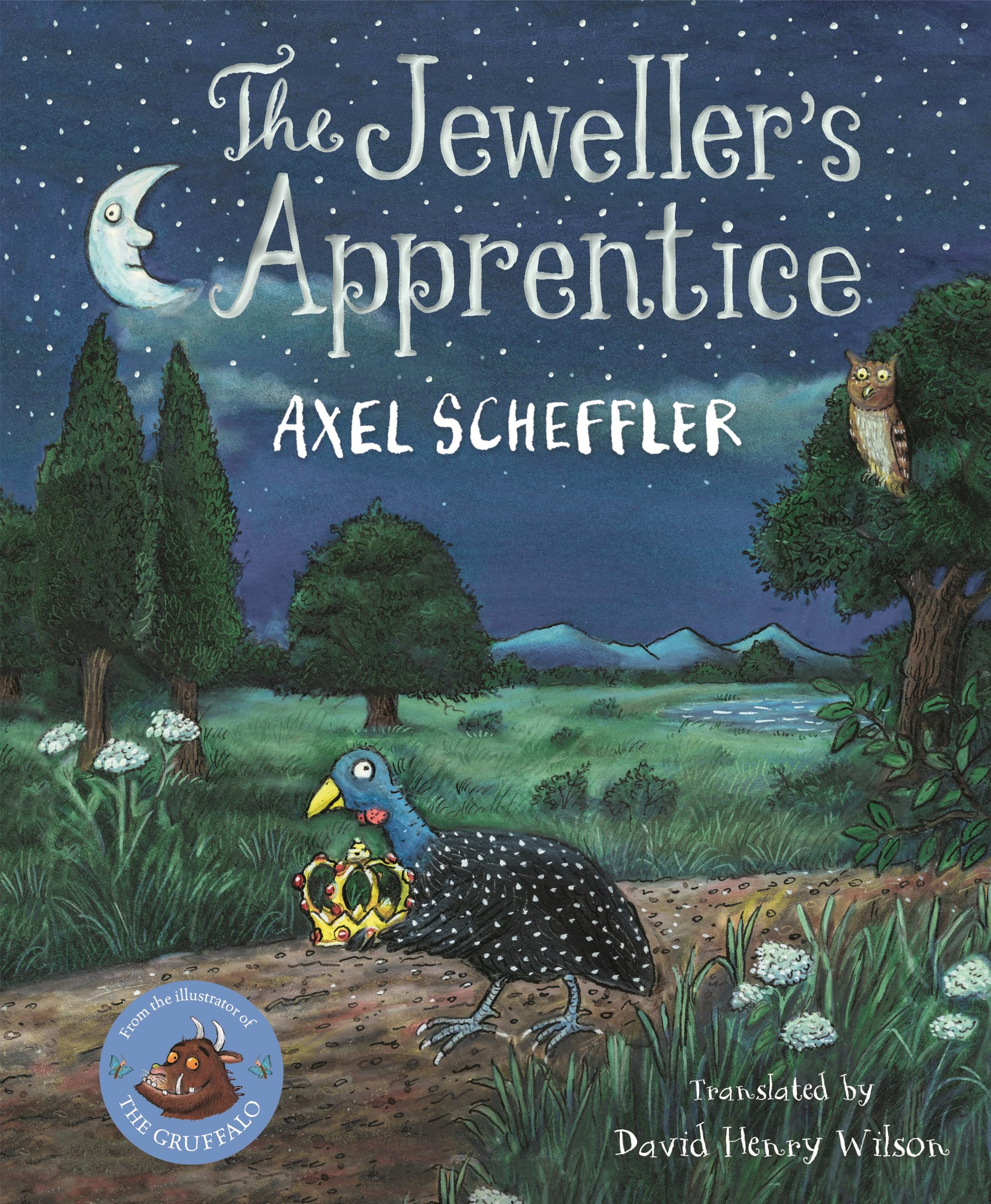 Front cover of the book 'The Jeweller's Apprentice' by Axel Scheffler and Rosa Scheffler.