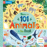 Front cover of the book 'There Are 101 Animals in This Book' by Rebecca Jones.
