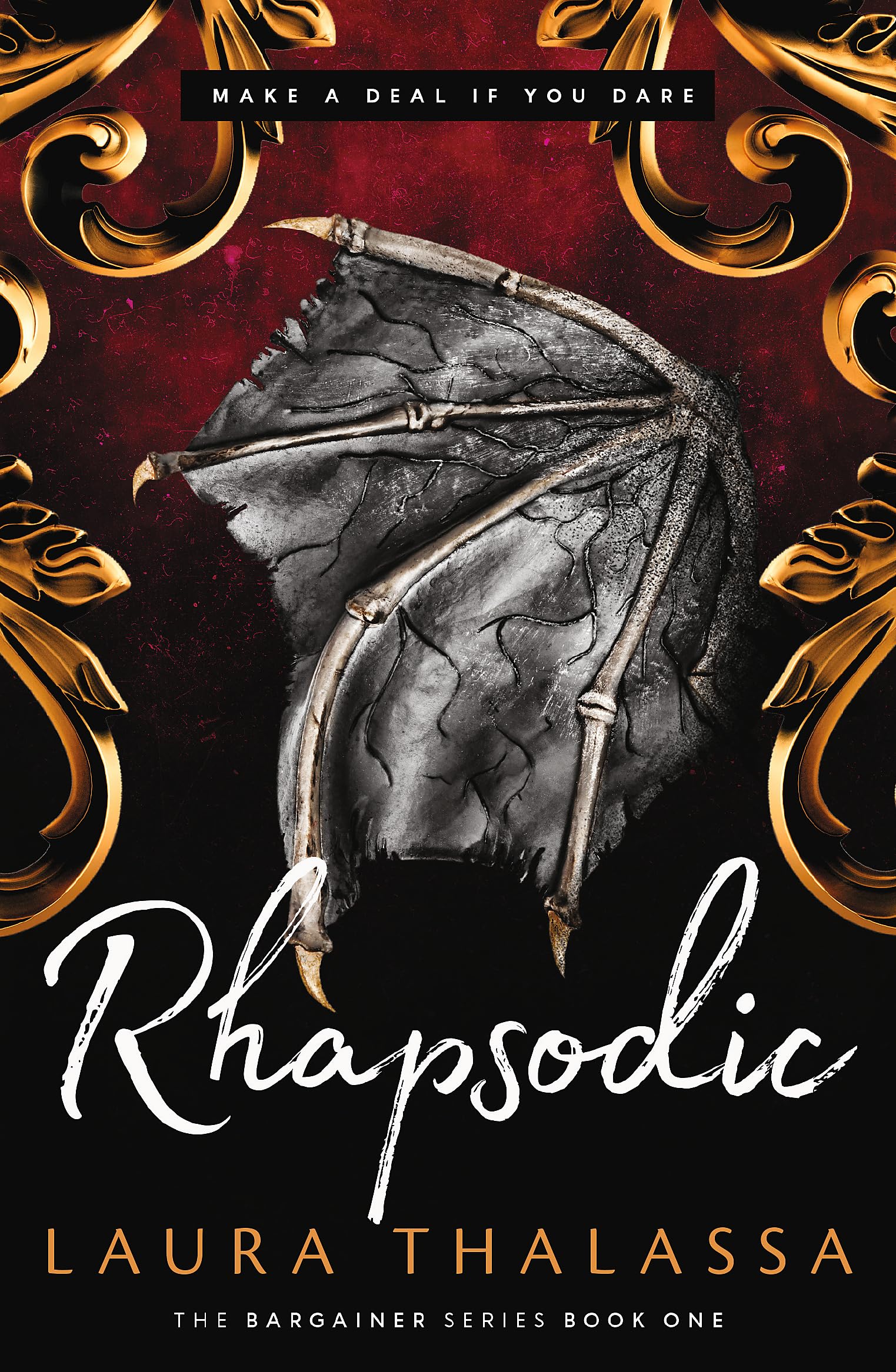 Front cover of the book 'Rhapsodic: Bestselling smash-hit dark romantasy! (The Bargainer Series)' by Thalassa, Laura.