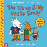 Front cover of the book 'The Three Billy Goats Gruff (8) (Lift-the-Flap Fairy Tales)' by Stephen Tucker, Nick Sharratt.