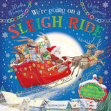 Front cover of the book 'We're Going on a Sleigh Ride: A Lift-the-Flap Adventure (The Bunny Adventures)' by Martha Mumford.