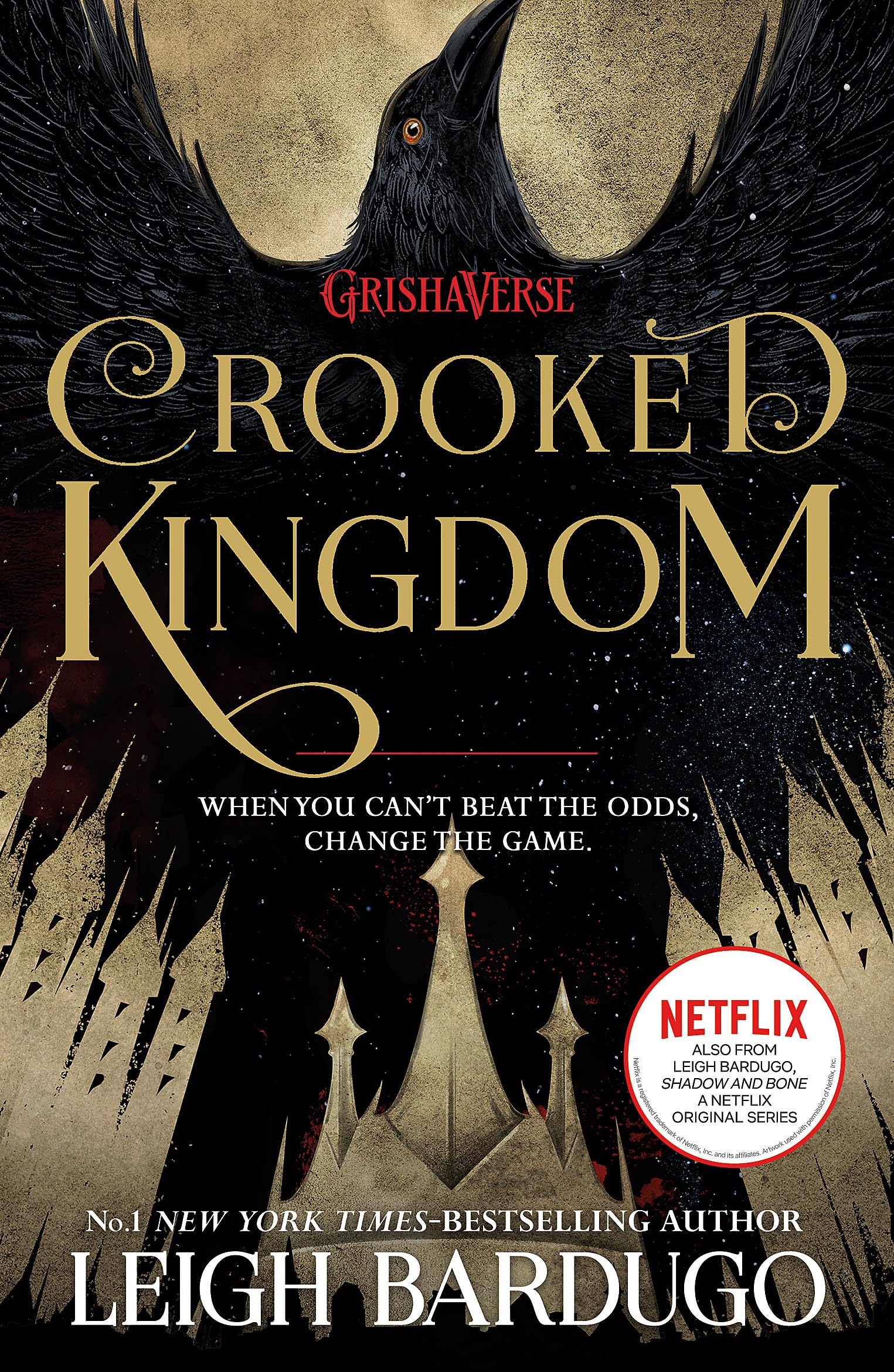 Front cover of the book 'Crooked kingdom' by Leigh Bardugo.