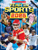 Front cover of the book 'Scholastic Year in Sports 2025' by James Buckley.