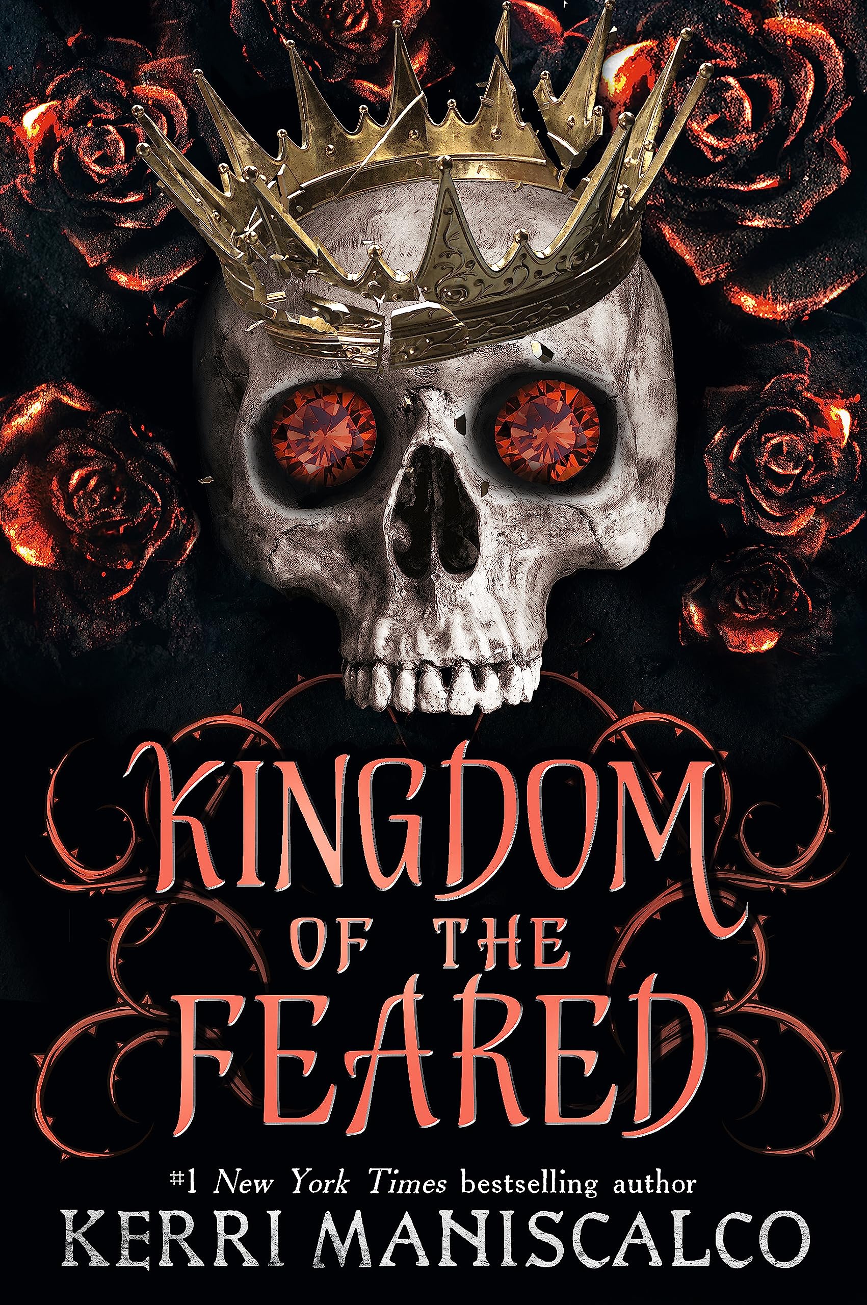 Front cover of the book 'Kingdom of the Feared: the addictive and intoxicating fantasy romance finale to the Kingdom of the Wicked series' by Kerri Maniscalco.