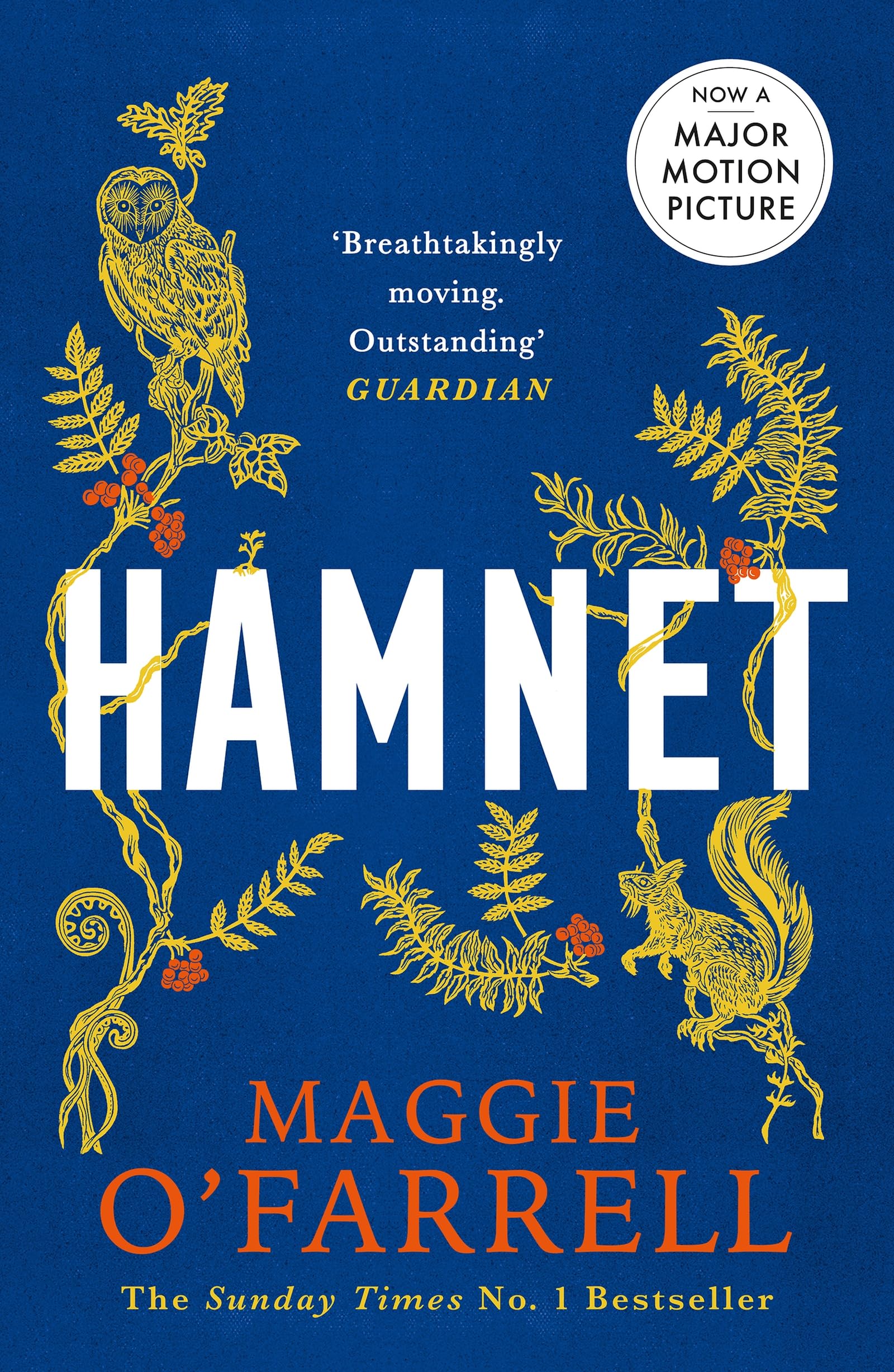 Front cover of the book 'Hamnet' by Maggie OFarrell.