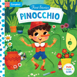 Front cover of the book 'Pinocchio (First Stories)' by Campbell Books.