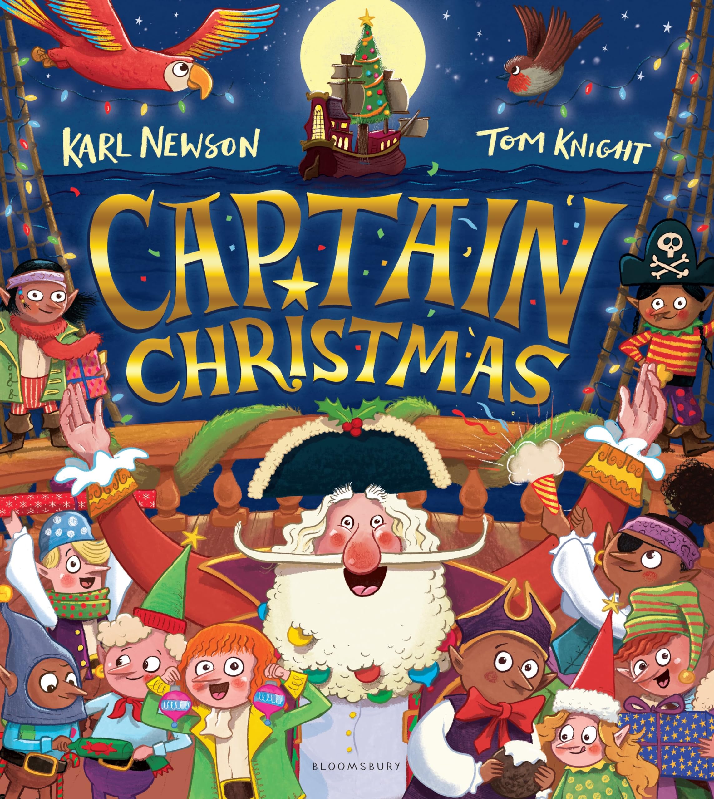 Front cover of the book 'Bloomsbury Childrens Books Bloomsbury Captain Christmas Get ready to meet the worlds most festive pirate!.' by Karl Newson.