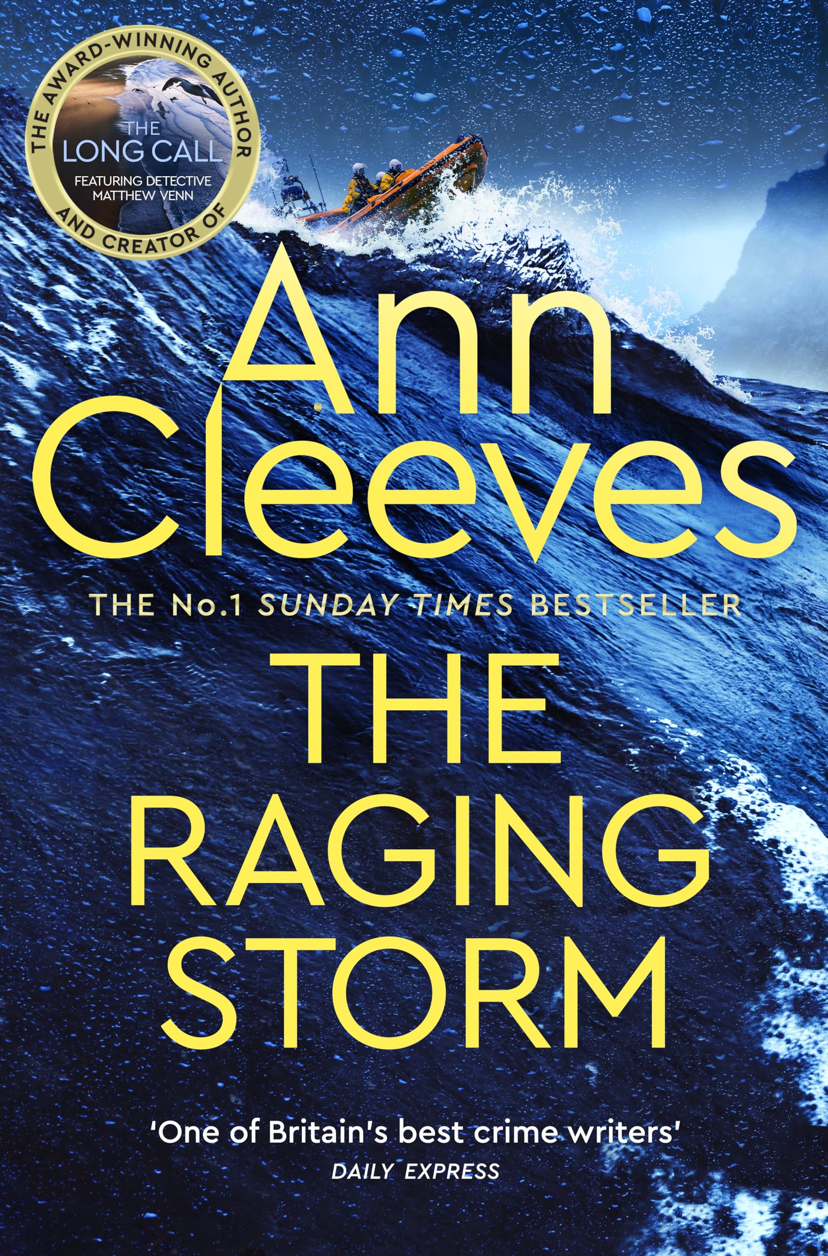 Front cover of the book 'The raging storm' by Ann Cleeves.