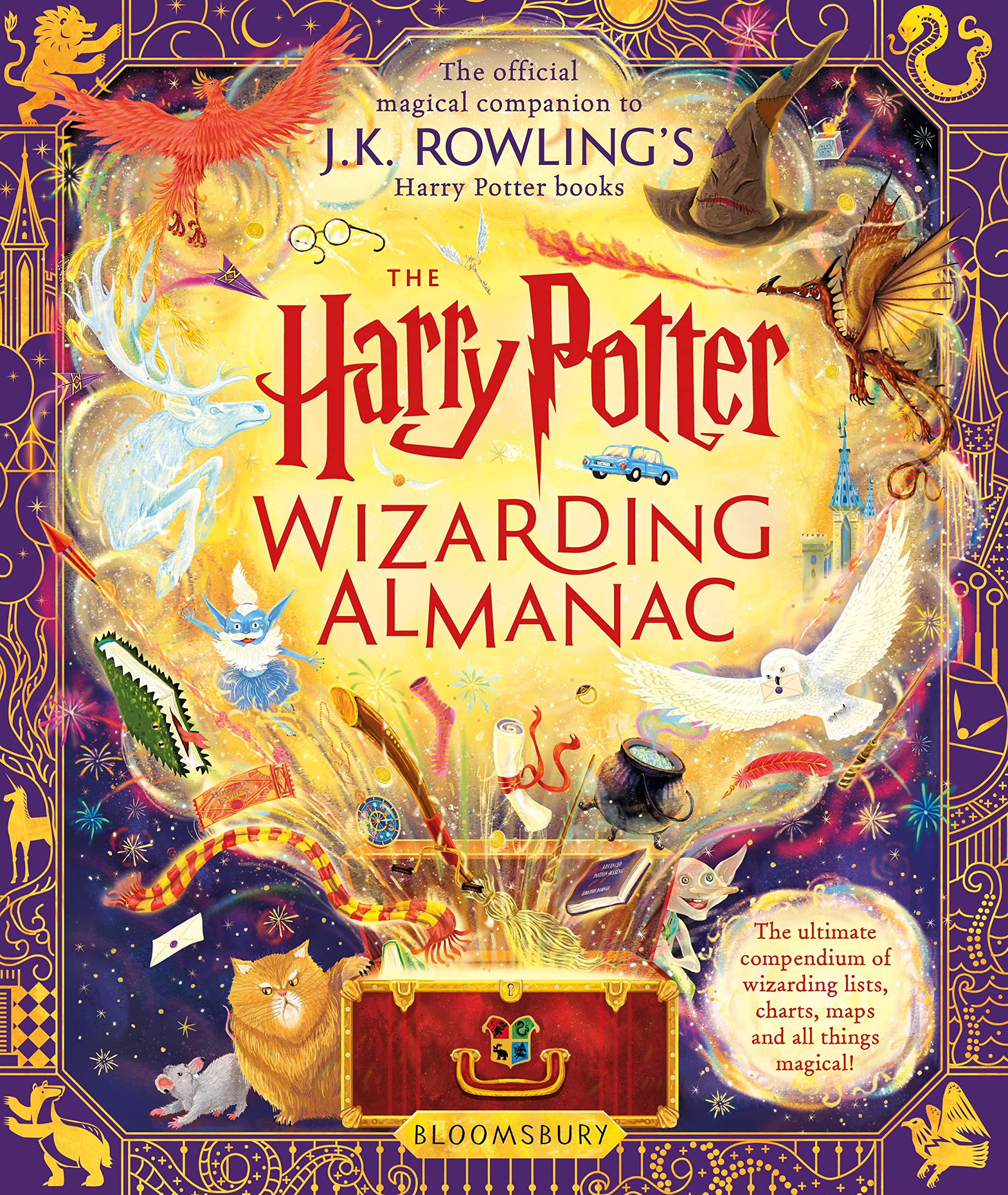 Front cover of the Hardcover book 'The harry potter wizarding almanac (hardback)' by J.K. Rowling Illustrated.