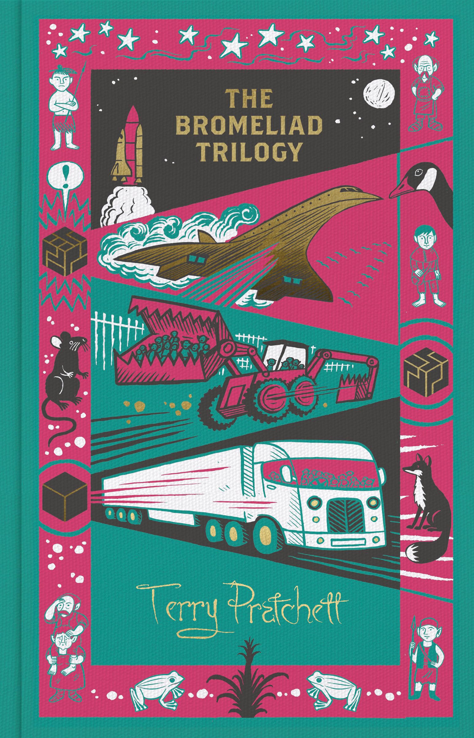 Front cover of the Hardcover book 'The Bromeliad Trilogy: Hardback Collection' by Pratchett, Terry.