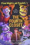 Front cover of the book 'FIVE NIGHTS AT FREDDY'S GRAPHIC NOVEL #3: The Fourth Closet' by Scott Cawthon, Christopher Hastings  & Kira Breed-Wrisley.