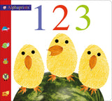 Front cover of the book 'Alphaprints: 123' by Roger Priddy and Sarah Powell.