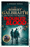 Front cover of the book 'Troubled Blood: Winner of the Crime and Thriller British Book of the Year Award 2021' by Robert Galbraith.