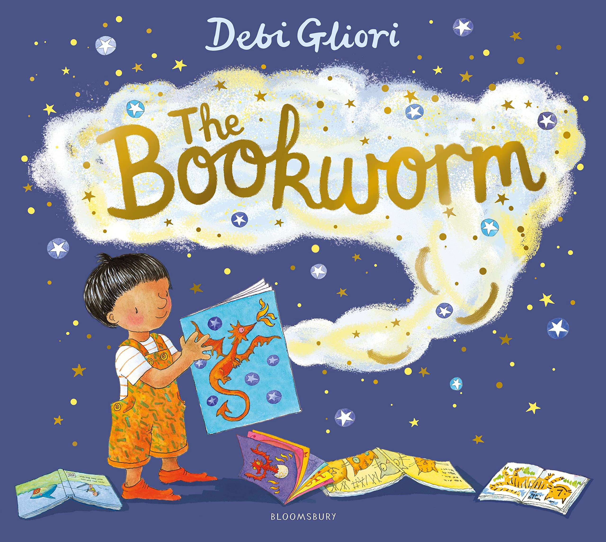 Front cover of the book 'The Bookworm' by Debi Gliori.