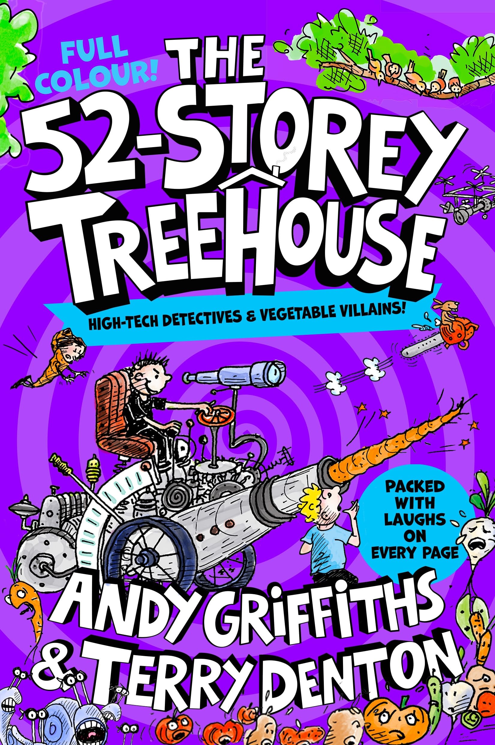 Front cover of the book 'MACMILLAN The 52-Storey Treehouse Colour Edition!.' by Andy Griffiths.