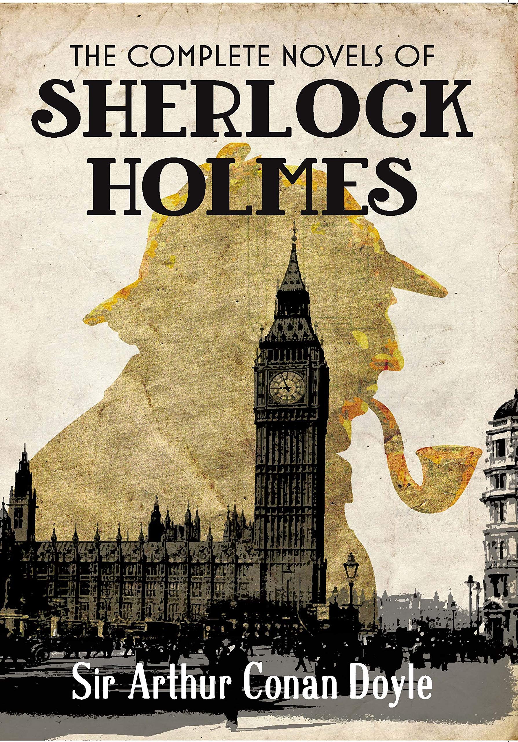 Front cover of the book 'The Complete Novels of Sherlock Holmes' by Sir Arthur Conan Doyle.