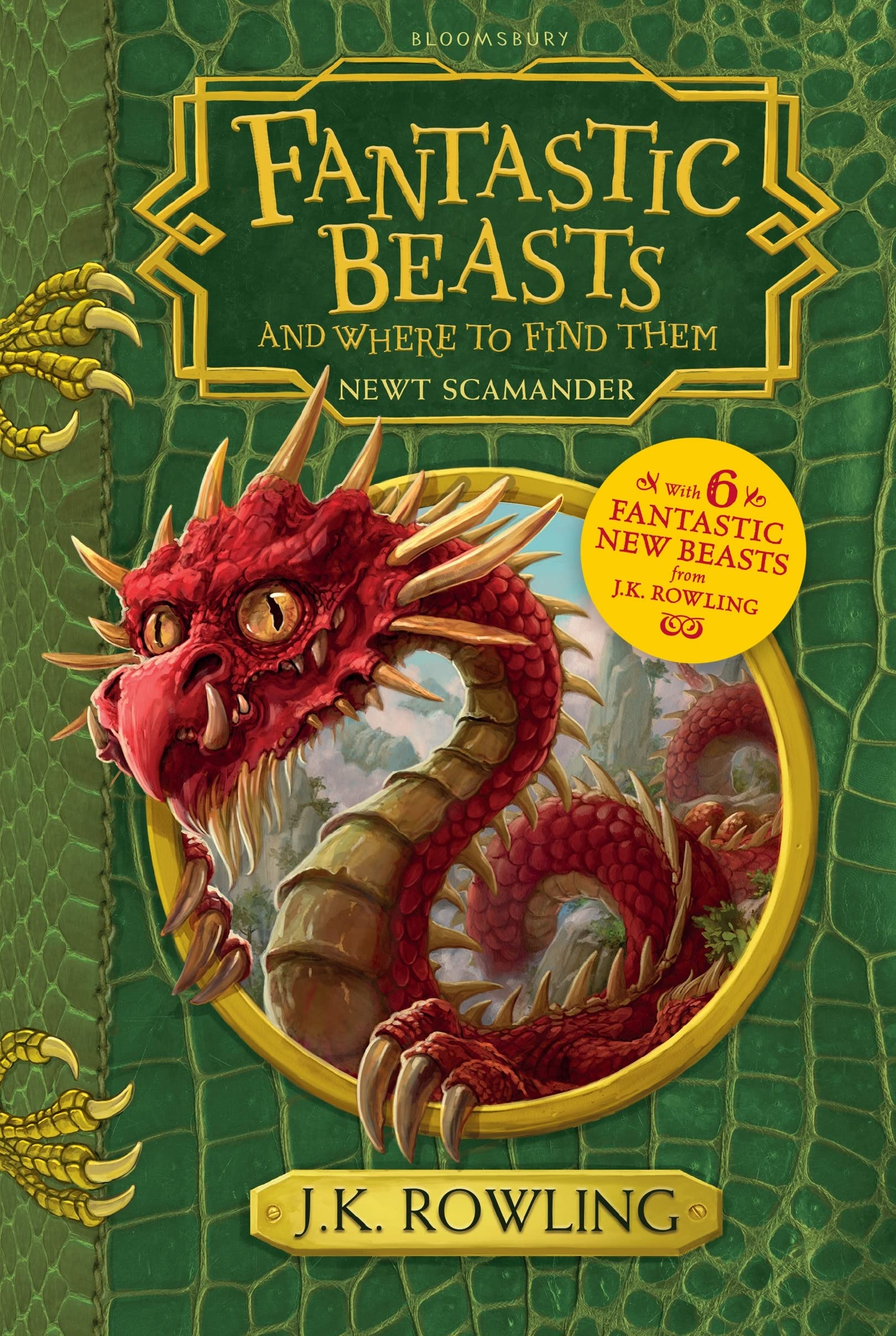Front cover of the book 'Fantastic Beasts and Where to Find Them' by J K Rowling.