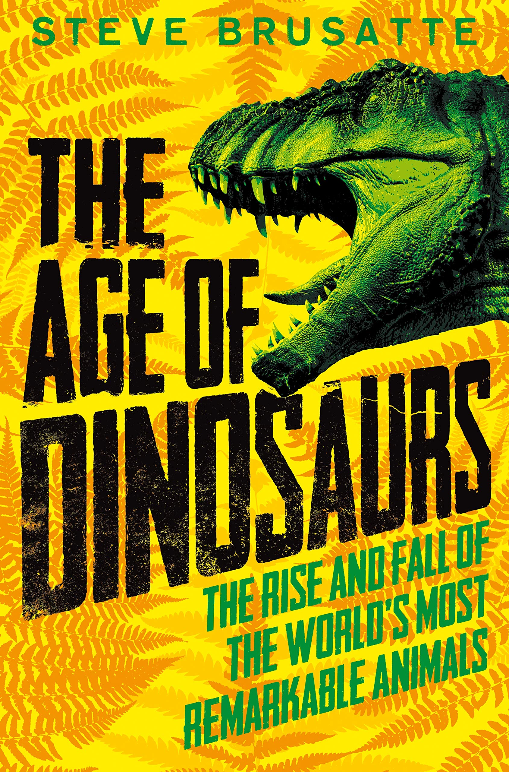 Front cover of the book 'The Age of Dinosaurs: The Rise and Fall of the World's Most Remarkable Animals' by Steve Brusatte.
