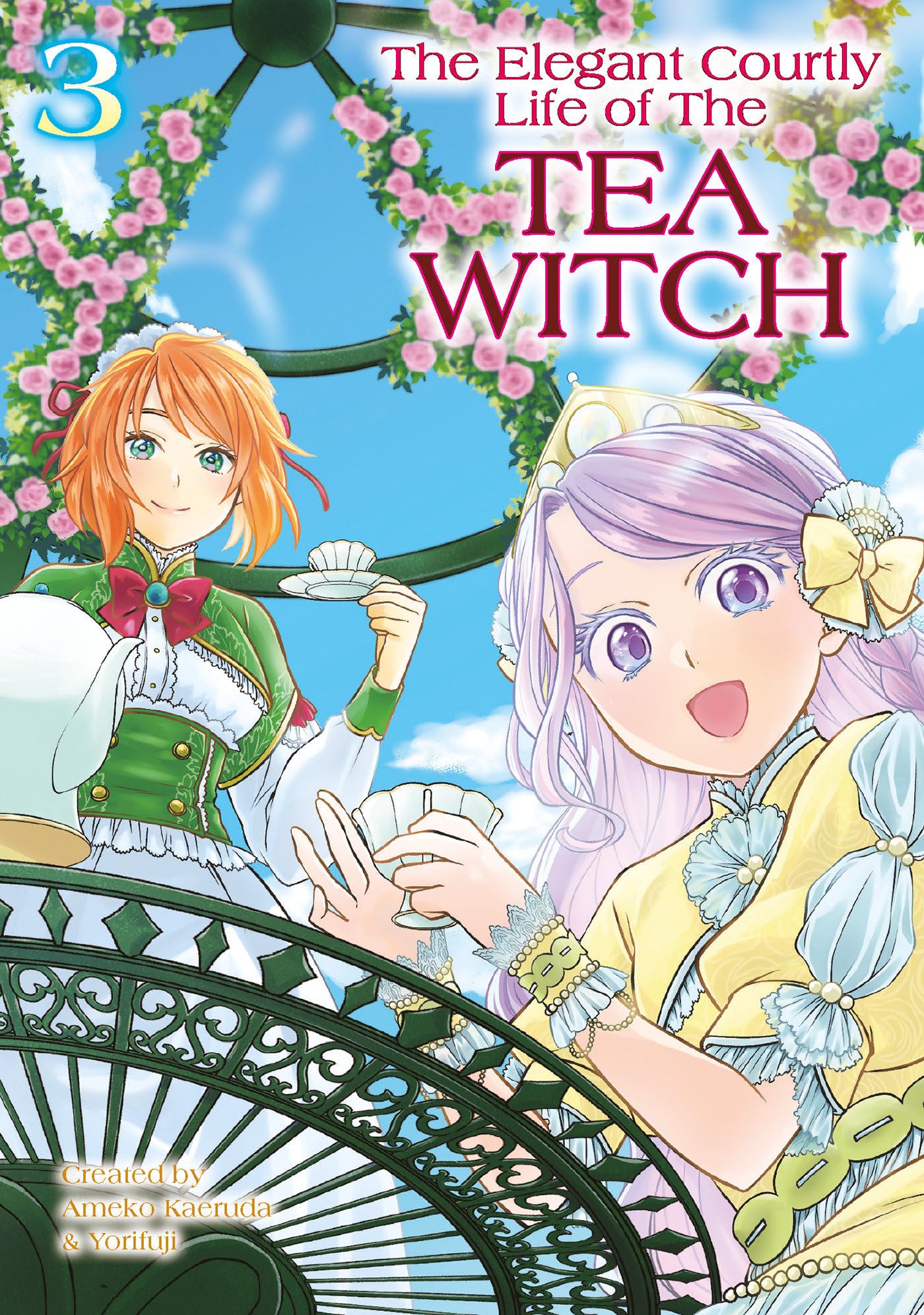 Front cover of the book 'The Elegant Courtly Life of the Tea Witch Vol.3' by Bunpei Yorifuji, Ameko Kaerudo.