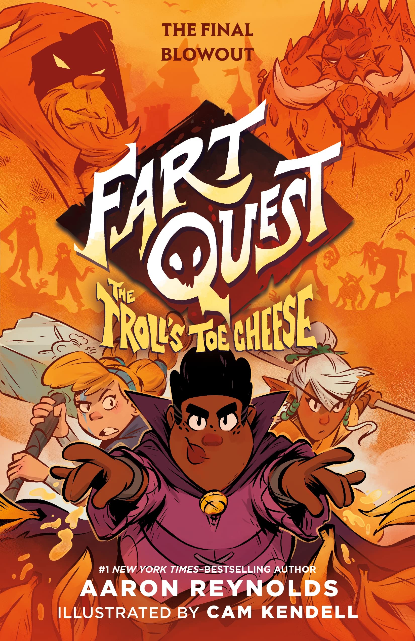 Front cover of the book 'Fart Quest: The Troll's Toe Cheese' by Aaron Reynolds, Cam Kendell.