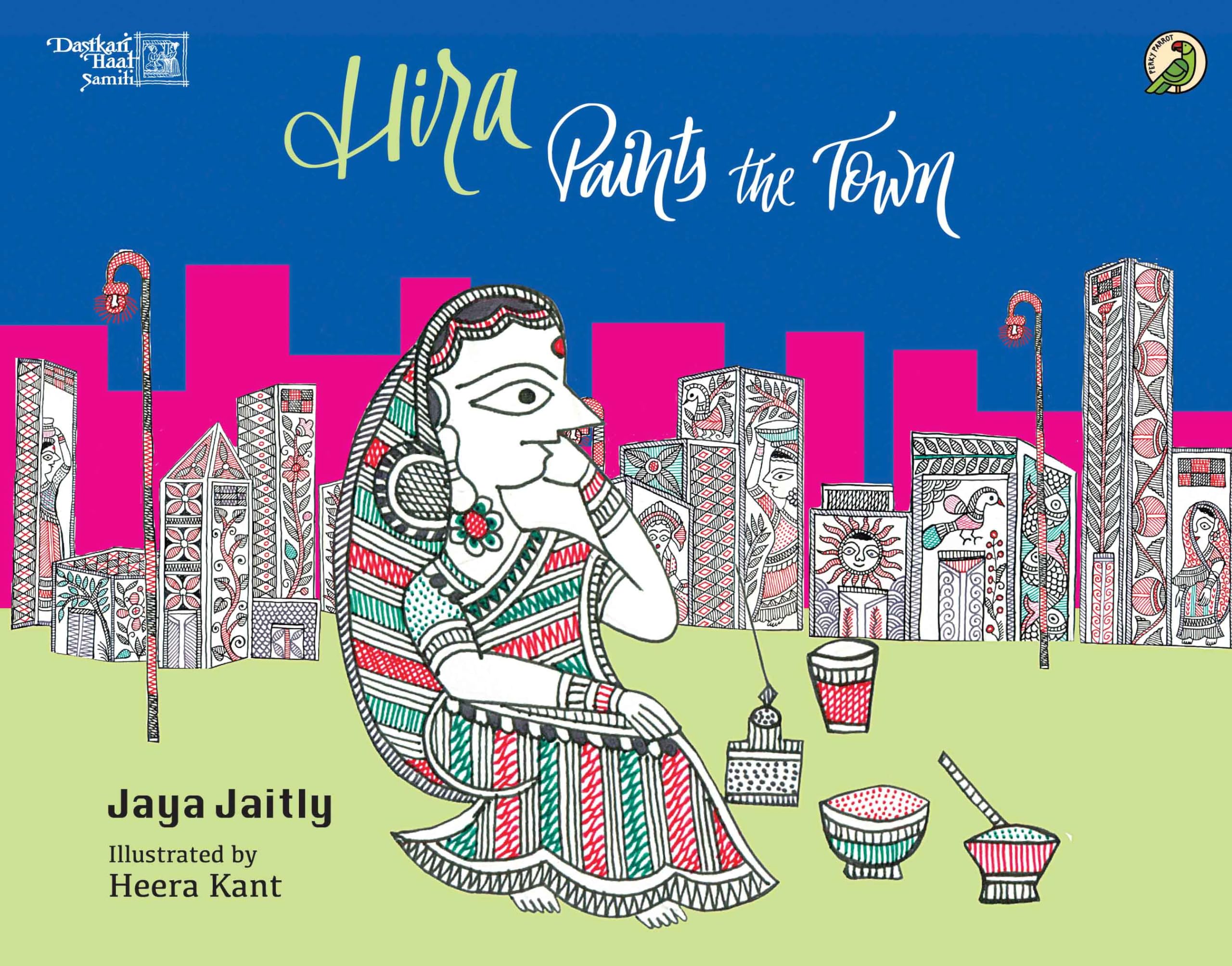 Front cover of the book 'Niyogi Books Hira Paints The Town' by Jaya Jaitly.