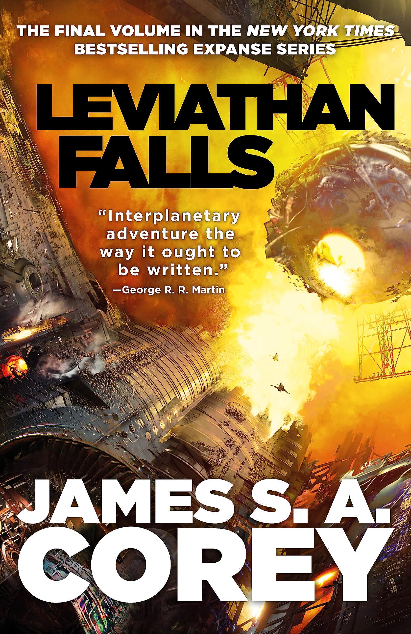 Front cover of the book 'Leviathan Falls: Book 9 of the Expanse (now a Prime Original series)' by James S.A. Corey.