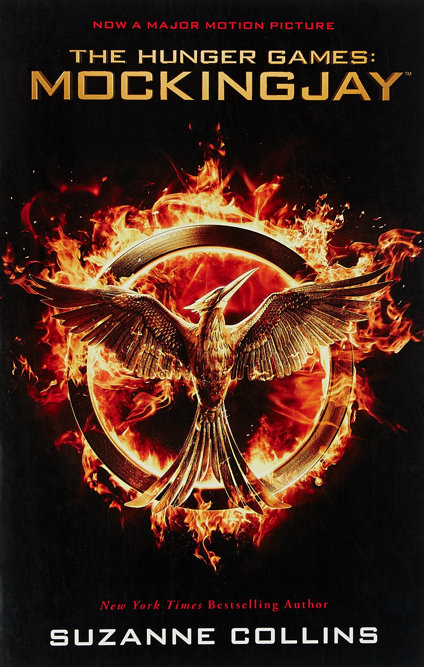 Front cover of the book 'Mockingjay (the Hunger Games 3 Movie Tie-in Edition)' by Suzanne Collins.