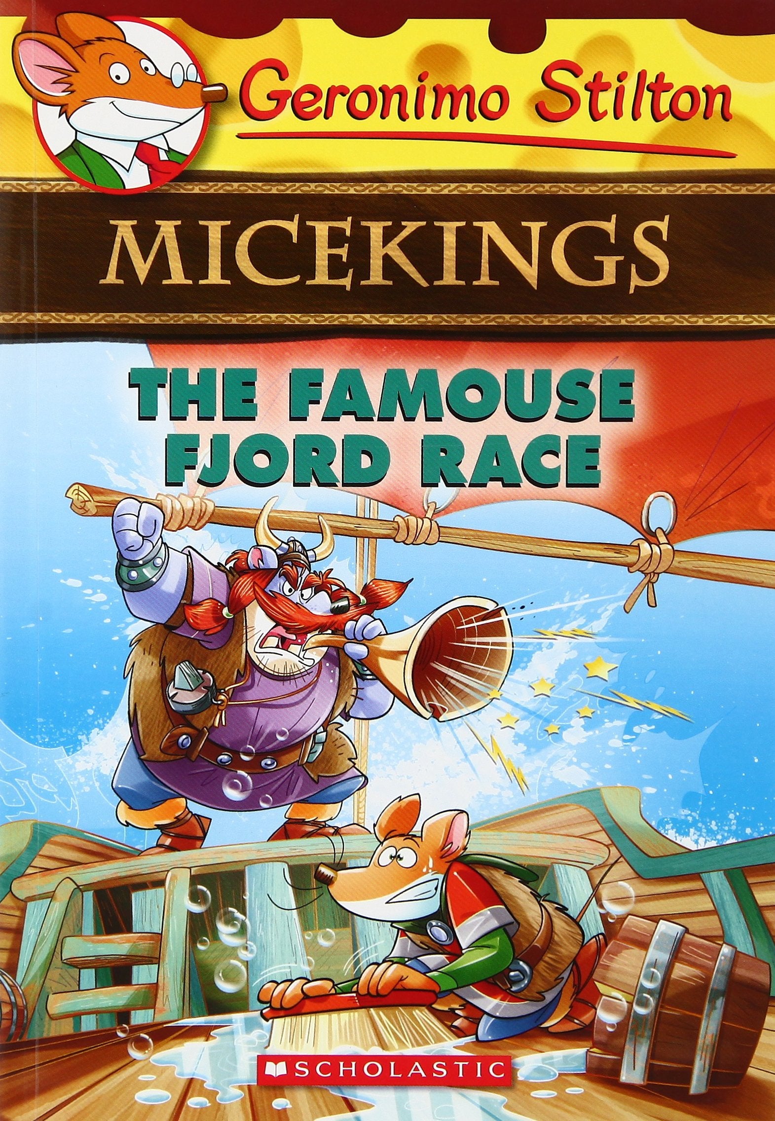 Front cover of the book 'The Famouse Fjord Race: (Geronimo Stilton Micekings #2) Stilton, Geronimo' by Geronimo Stilton.
