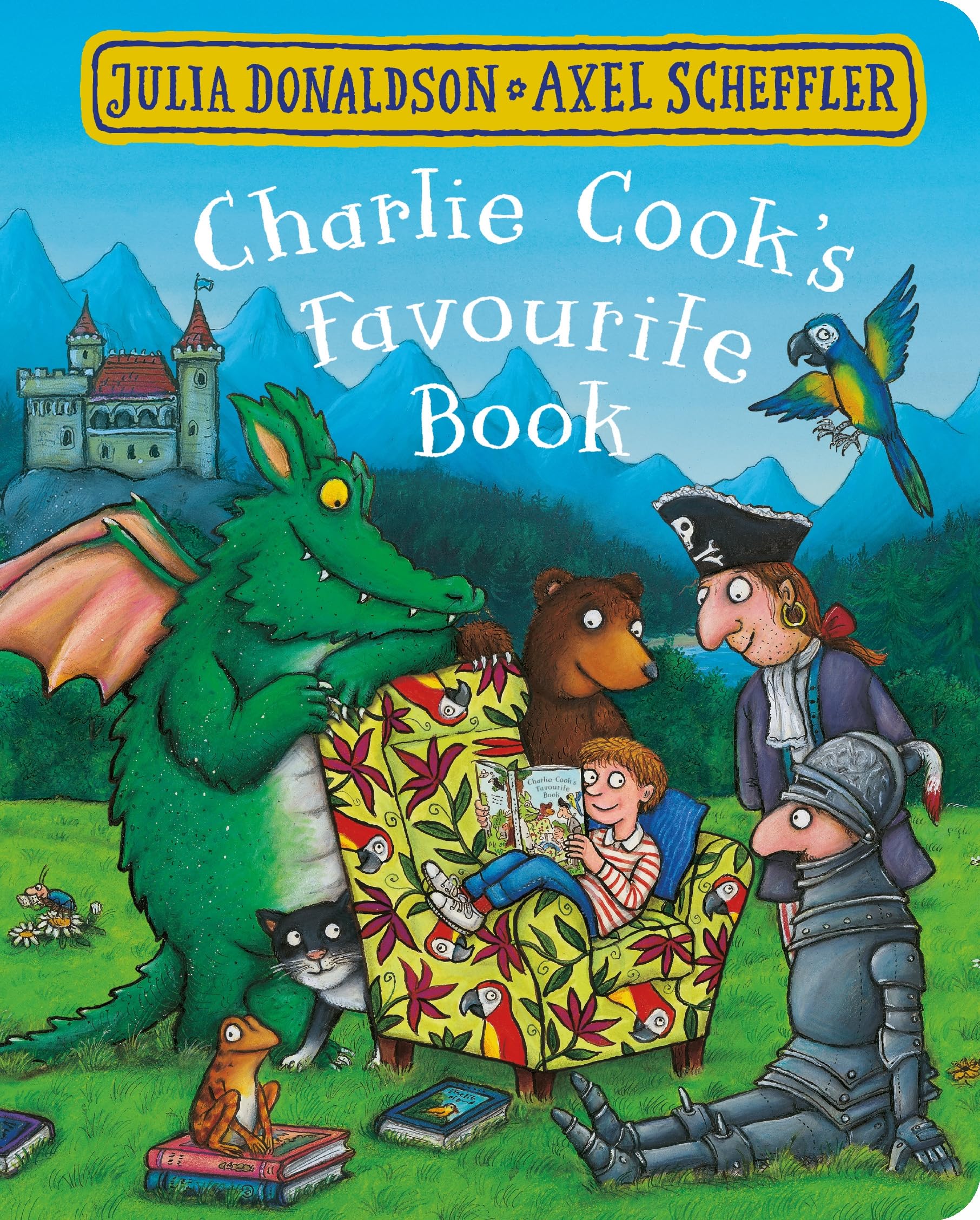 Front cover of the book 'Charlie Cooks Favourite Book' by Julia Donaldson.