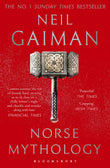 Front cover of the book 'Norse Mythology (Red Flip Cover)' by Neil Gaiman.