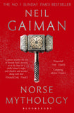 Front cover of the book 'Norse Mythology (Red Flip Cover)' by Neil Gaiman.