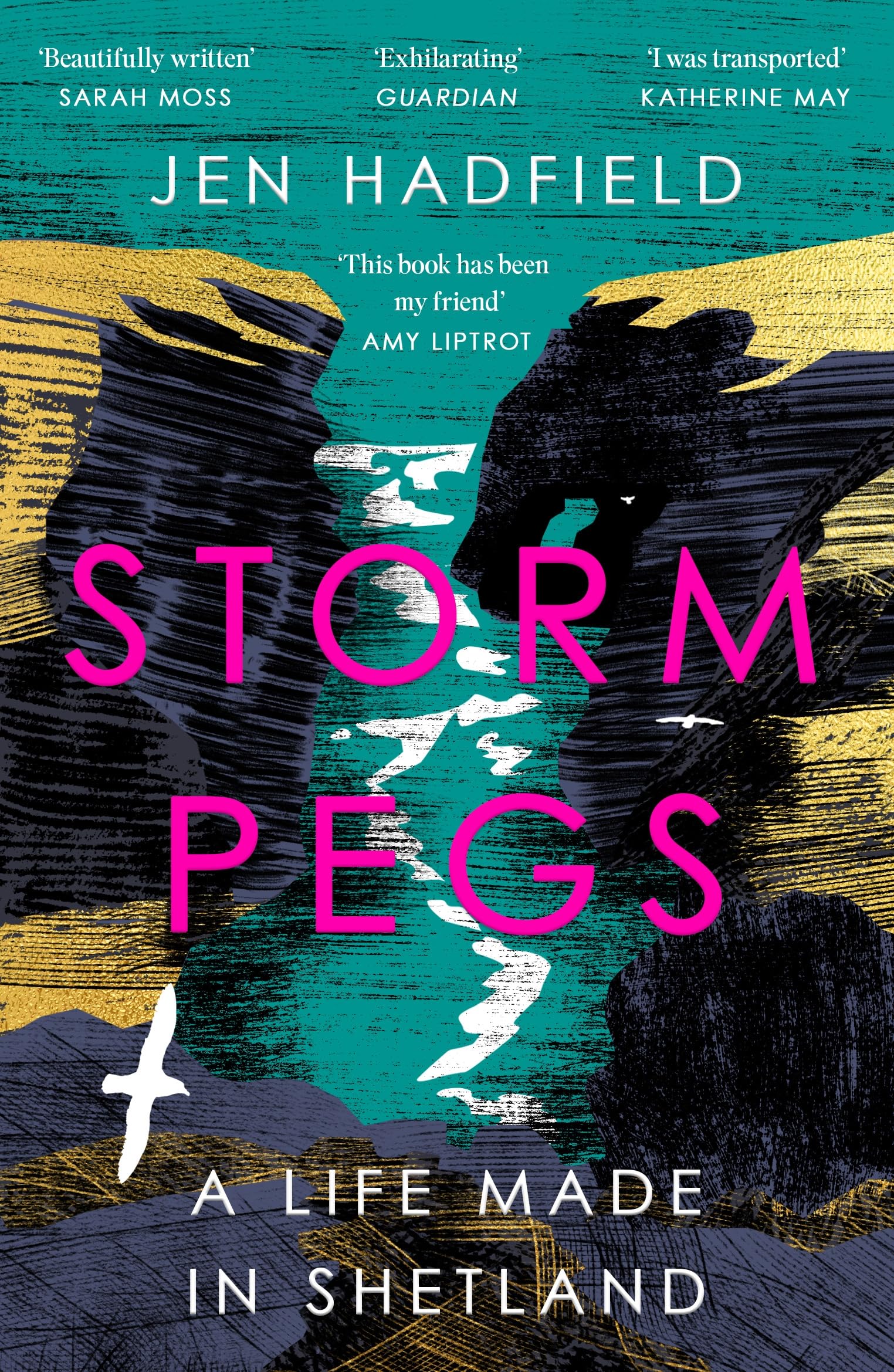 Front cover of the book 'Storm Pegs: A Life Made in Shetland' by Jen Hadfield.