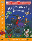 Front cover of the book 'Room on the Broom Sticker Book' by Julia Donaldson.