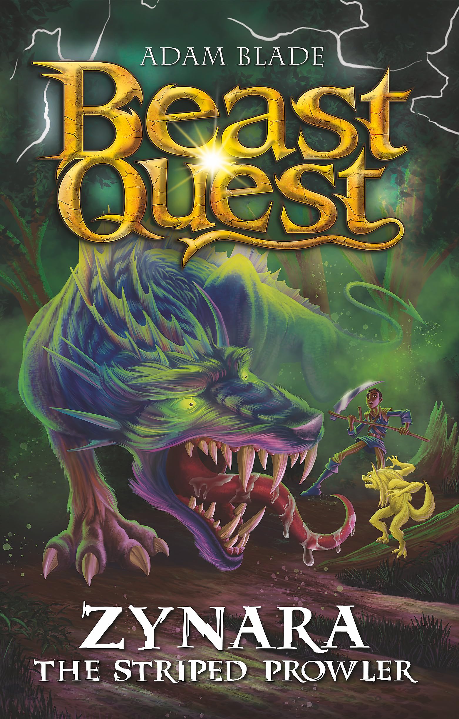 Front cover of the book 'Orchard Books Beast Quest Zynara the Striped Prowler Series 32 Book 2.' by Adam Blade.