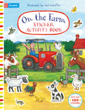 Front cover of the book 'Axel Scheffler On The Farm: Sticker Activity Book' by Axel Scheffler.
