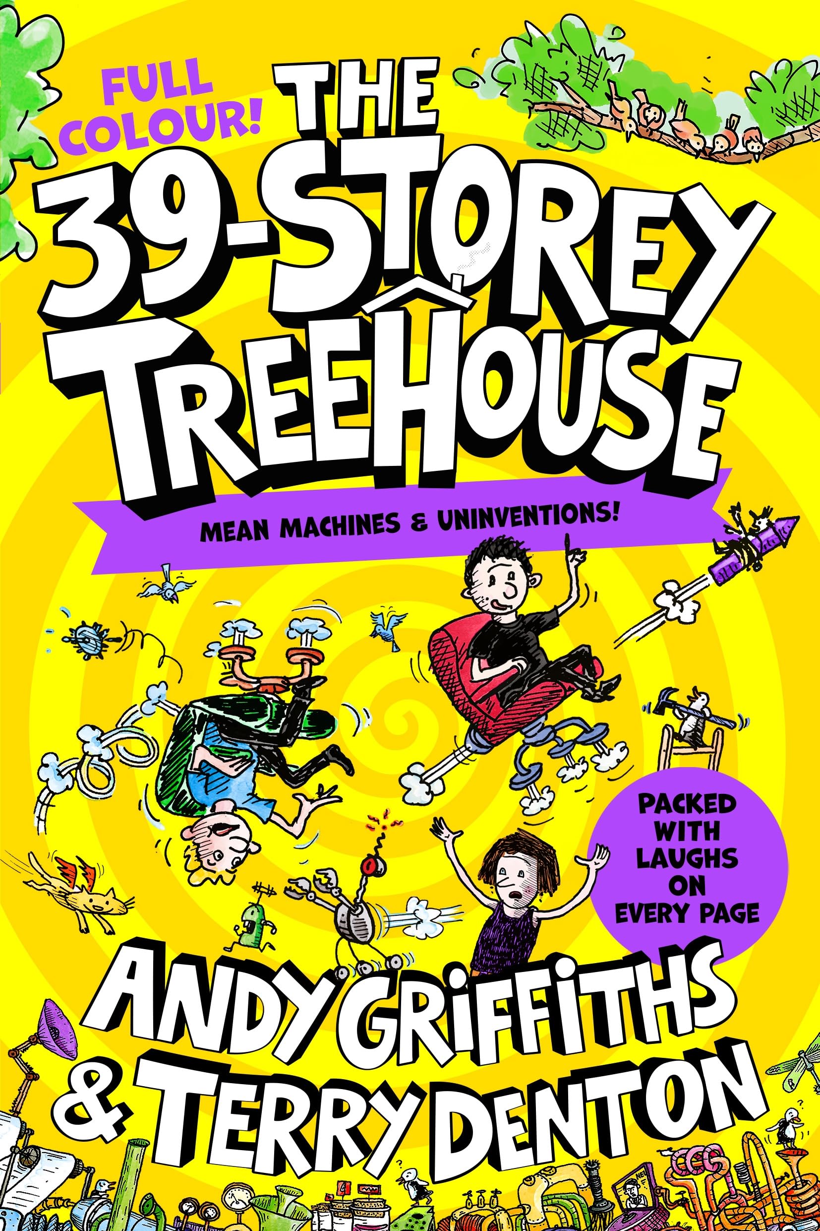 Front cover of the book 'Macmillan Childrens Books The 39-Storey Treehouse.' by Andy Griffiths.